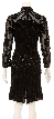 Flowered Maze Hand Beaded Short Formal Dress — back