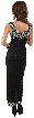 Broad Straps Tea Length Sequined Cocktail Dress  — back