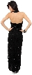 Sequin Beaded Halter Neck Formal Gown with Front Slit — back