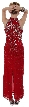 Halter Neck Beaded Formal Dress — back