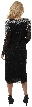 Full Sleeves Medium Length Sequined Cocktail Dress — back