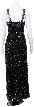 Cutout Straps Hand Beaded/Sequined Long Dress — back