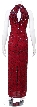 Figure Hugging Formal Sequined Dress in Full Length — back