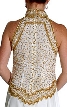 A-Line Halter Neck Beaded Dress. — back
