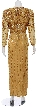 Floral Burst Hand Beaded Gown — back