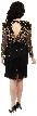 Tea Length Sequin Beaded Formal Dress — back