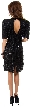 Round Neck Sequined Short Cocktail Dress with Keyhole — back