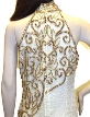 Sequined Silk Beaded Dress with Beautiful Floral Design — back