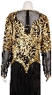Fully Beaded Long Sleeved Formal Evening Dress — back