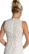 Miniature Flower Beaded Formal Gown — back in White