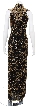 Rich Floral Design Hand Beaded Cocktail Dress — back