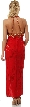 Halter Neck Floral Bust Long Formal Beaded Dress  — back