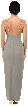 Pencil cut Long Beaded Dress with Keyhole Front — back