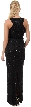 U-Neck Sleeveless Floral Beaded Long Formal Dress — back