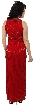 Semi See Thru Waist Beaded Formal Dress — back