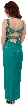 Sequined Long Gown with Keyholes & Stylish Back — back