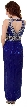 Petals Cutwork Design Beaded Formal Gown with Love Keyhole — back