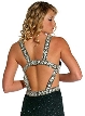Miniature Star Beaded Open Back Formal Dress — back