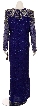 Fully Sequined Designed Evening Gown — back