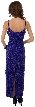 Spaghetti Straps Floral Beaded Pattern Long Formal Dress — back