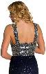 Transparent Top & Thick Back Strapped  Formal Dress — back