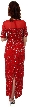 Half Sleeves Sequined Formal Evening Dress — back