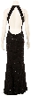 Full Length Elegant Sleeveless Evening Gown — back