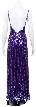 Hand Beaded Long Cocktail Dress — back