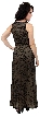 V-Neck Hand Beaded Sequin Evening Dress — back