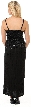 V-Neck Spaghetti Straps Sequined Long Formal Dress — back