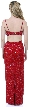 Spaghetti Straps Sequined Long Dress with Keyhole Waist — back