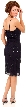 Spaghetti Strapped Party Dress With Flower Petal Beading — back