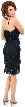 V-neck Spaghetti Straps Beaded Short Cocktail Dress — back