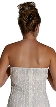 Off Shouldered Leaf Beaded Formal Dress — back