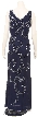 Full Length Sequined Designed Evening Gown — back