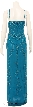 Full Length Floral Designed Sequin Formal Dress — back
