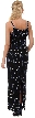 Geometric Beaded Pattern U-Neck Long Formal Dress — back