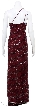 One Shoulder Hand Beaded Formal Dress — back