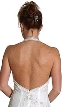 Halter Beaded Formal Gown with Tail — back