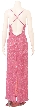 Sequined Prom Dress with Spaghetti Straps — back