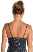 Asymmetric Top Full Length Beaded Gown — back