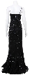 Formal Mermaid Dress with Hand Beaded Spark Detial — back