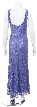 Pull over Hand Beaded Long Formal Dress with Open Back — back