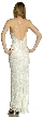 V-Neck Fully Beaded Crossed Back Cocktail Dress — back in Ivory