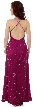 A-line Spaghetti Straps Floral Beaded Cocktail Dress — back
