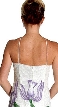 Halter Neck Beaded Formal Gown with Painted Flowers — back