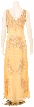 U Neck Floral Beaded Formal Dress — back