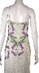Halter Neck Formal Dress with Painted Floral pattern — back