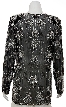 V-neck Sheer Long Hand beaded jacket — back