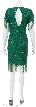 Short Sequined Dress with Hanging Beads — back